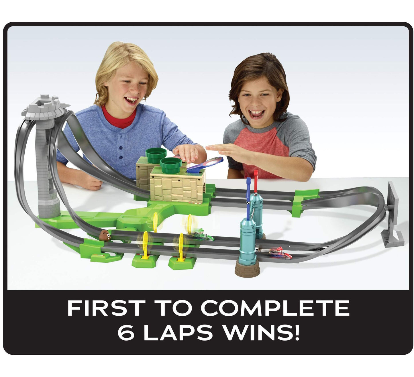 Hot Wheels Mario Kart Circuit Lite Launch & Race Stunt Car Track Playset (Ages 5+)