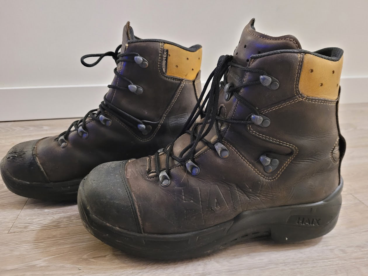 Haix Chainsaw Boots with Cleats/Spikes - Size 10.5 (Used)