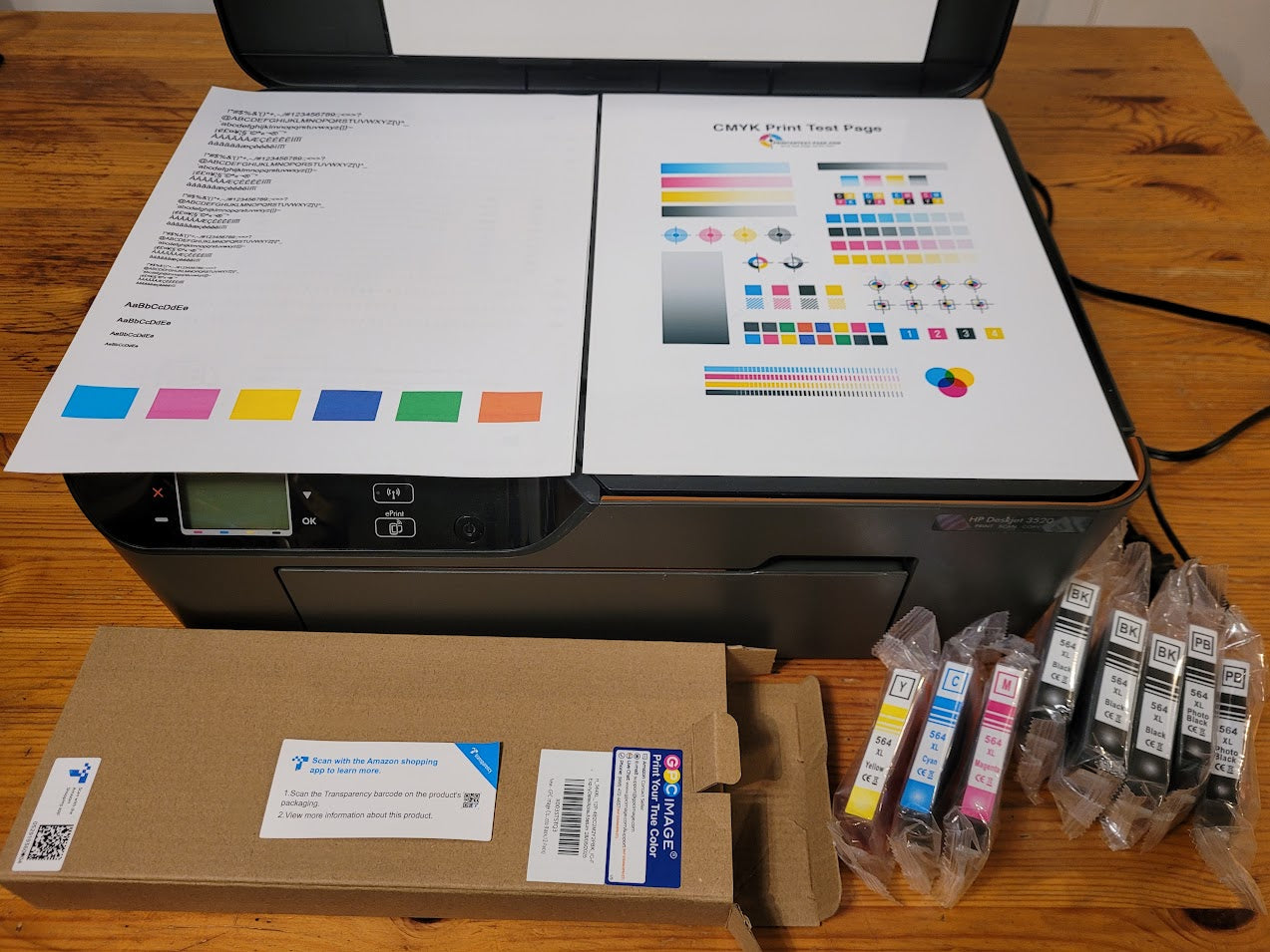 HP Deskjet 3520 (Used) w/Ink 12 Pack (Compatible/New)