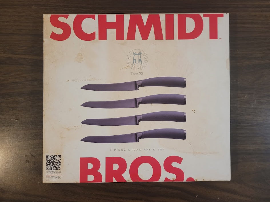 Schmidt Bros Titan No. 22 4 Piece Steak Knife Set