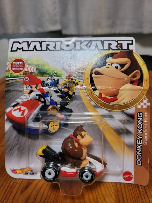 Mario Kart Hot Wheels Donkey Kong Standard Kart in 1/64 Scale Die Cast