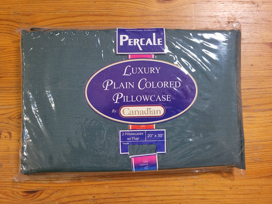 Canadian Percale Luxury Plain Colored Pillowcase Set (2 piece)