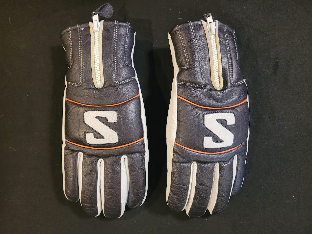 Salomon Vintage Leather Alpine Racing Ski Gloves - Size M (Used)