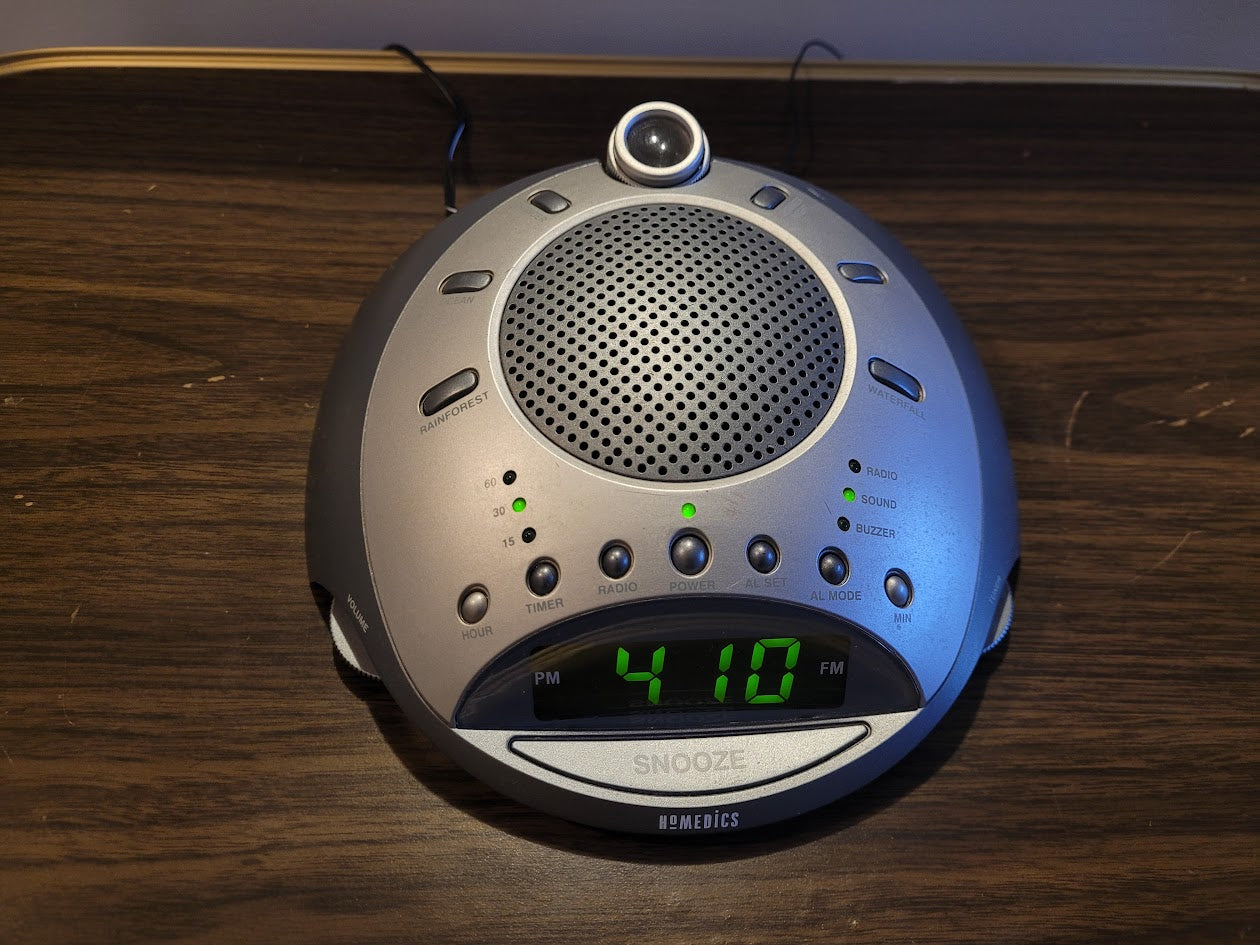 Homedics SS-4000 Sound Spa Alarm Clock Light Radio Sound Noise Machine (Used)