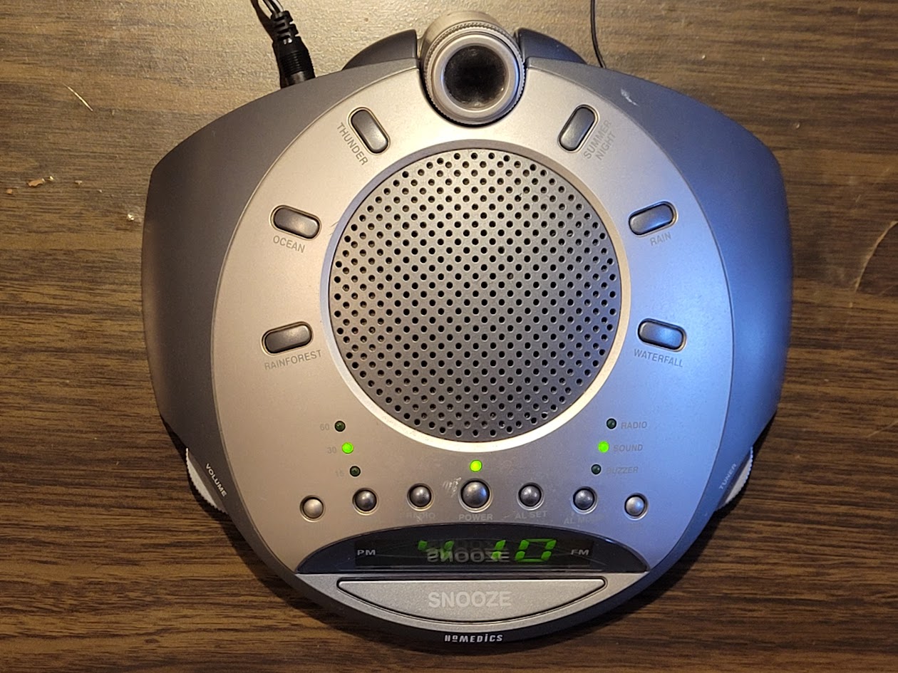 Homedics SS-4000 Sound Spa Alarm Clock Light Radio Sound Noise Machine (Used)